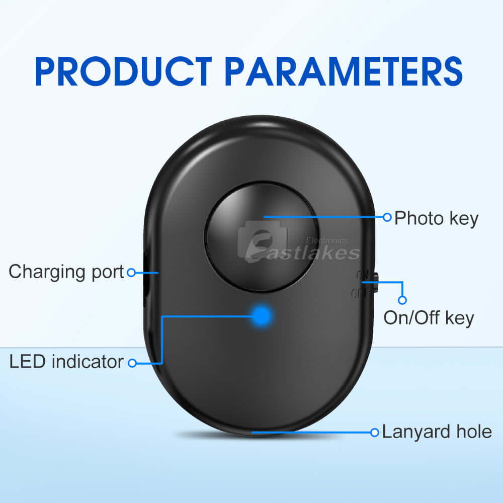 Rechargeable Wireless Bluetooth Remote Control Camera Shutter - Eastlakes Electronics